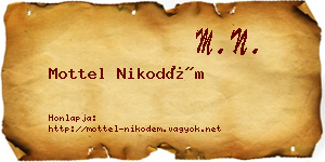 Mottel Nikodém névjegykártya